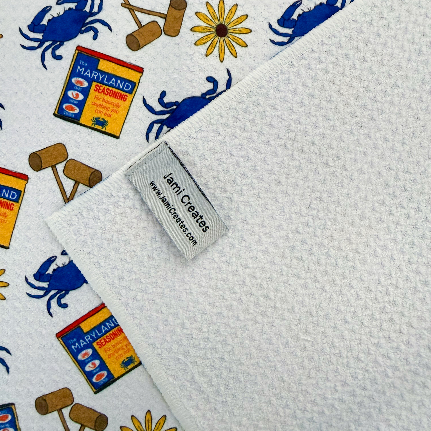 Maryland Seasoning Crab Feast Kitchen Dish Towel