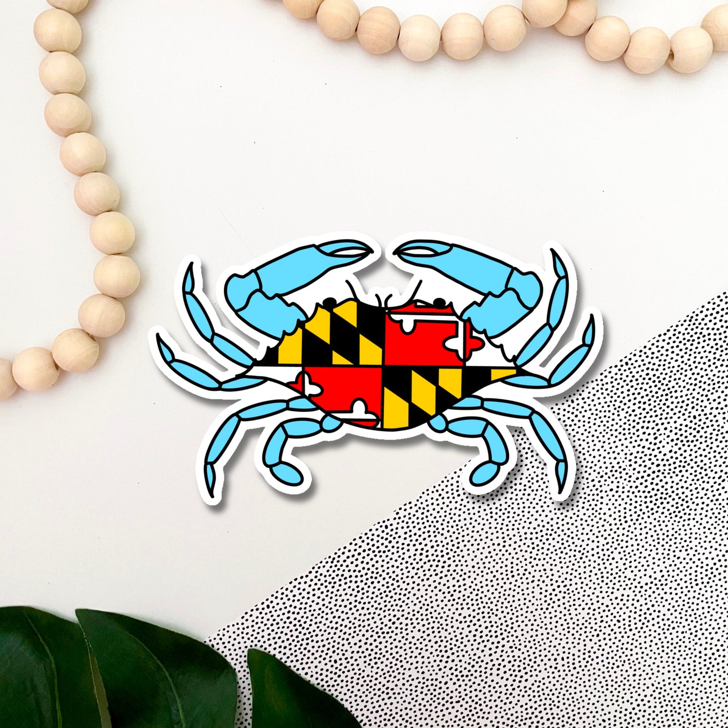 Maryland Crab Flag Sticker