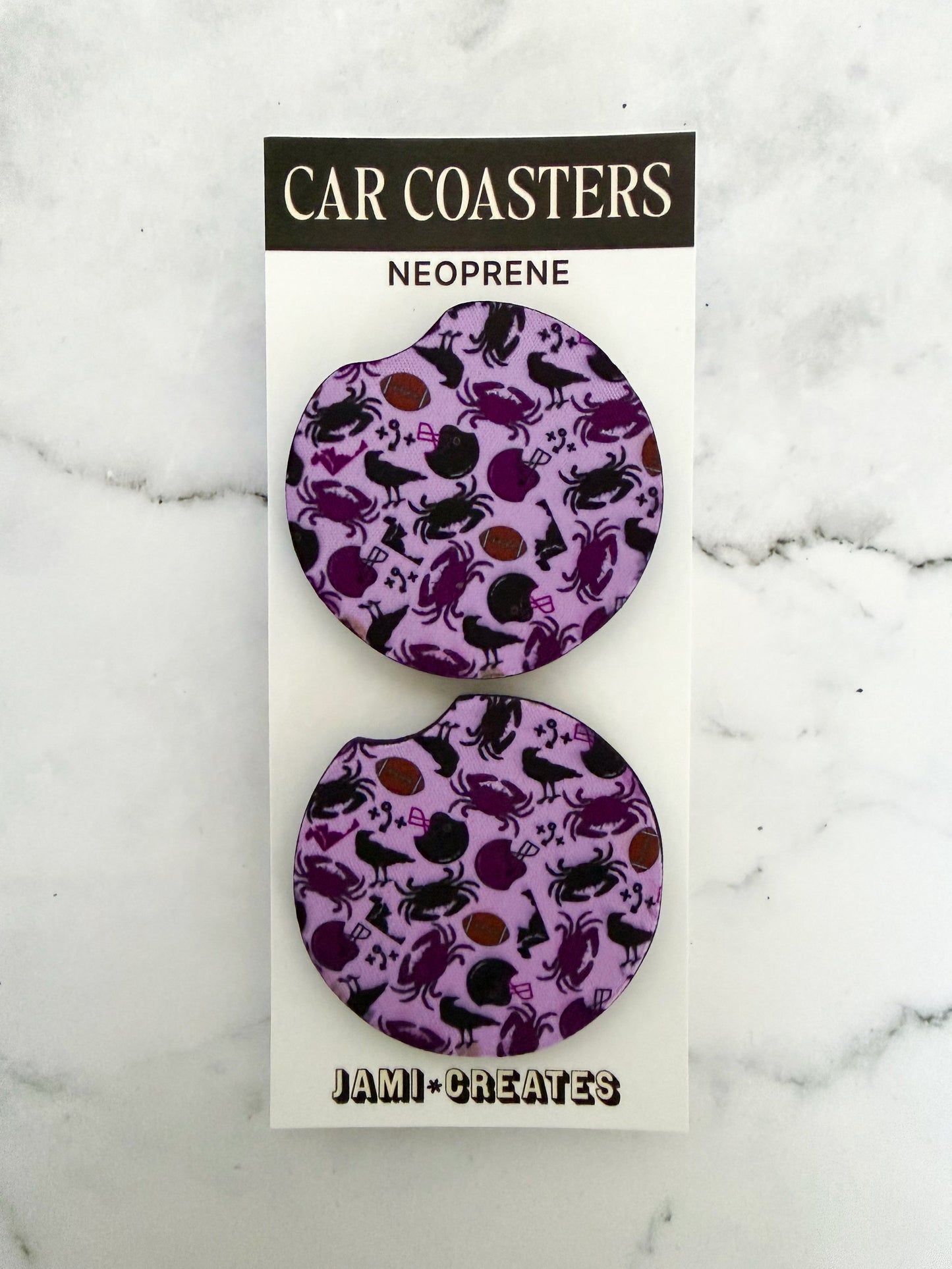 Baltimore Ravens Football Car Coasters