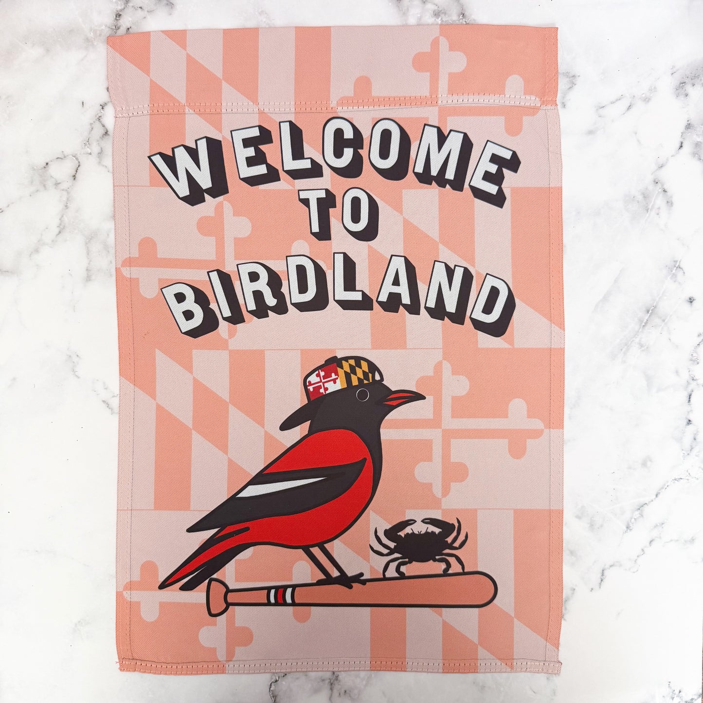 Welcome to Birdland Orioles Garden Flag