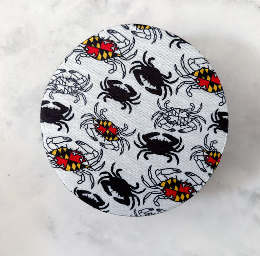 Maryland B&W Crab Patterned Coasters