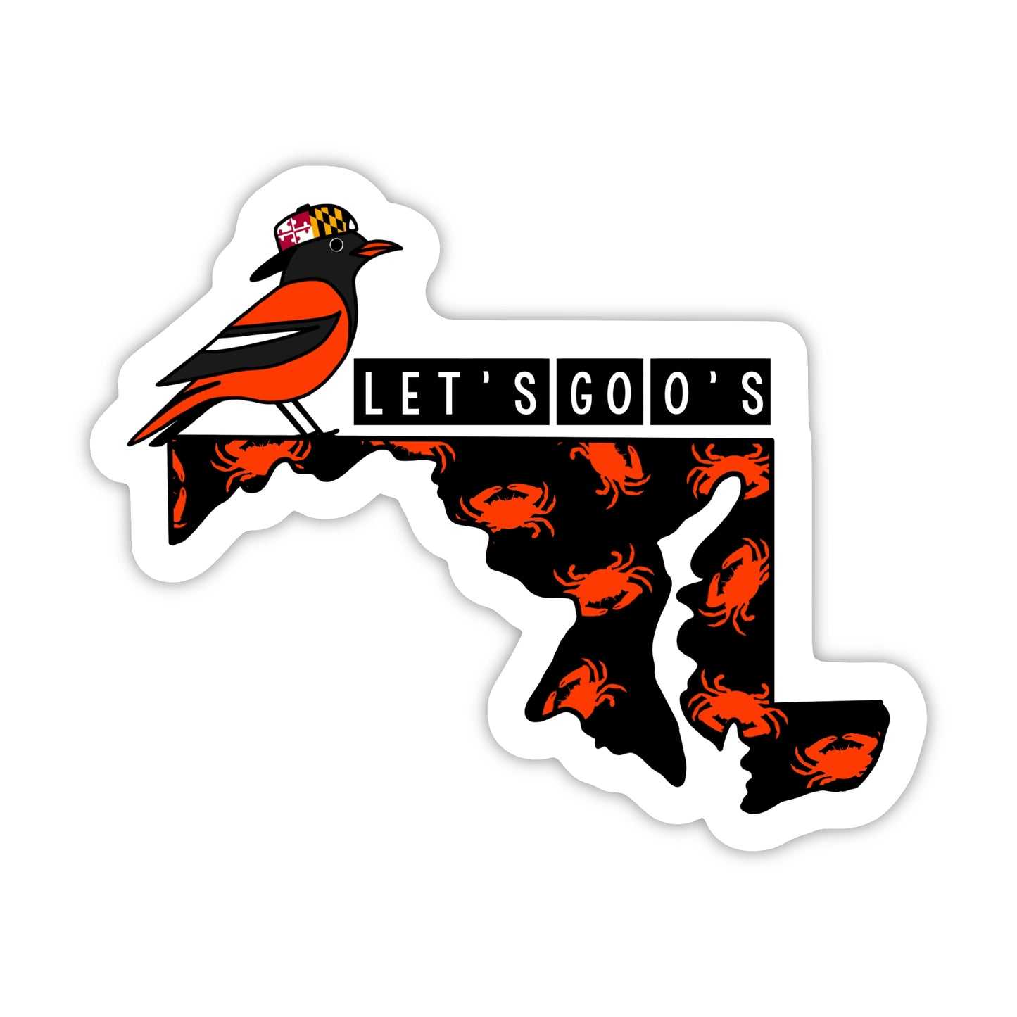 Let's Go O's Maryland Sticker