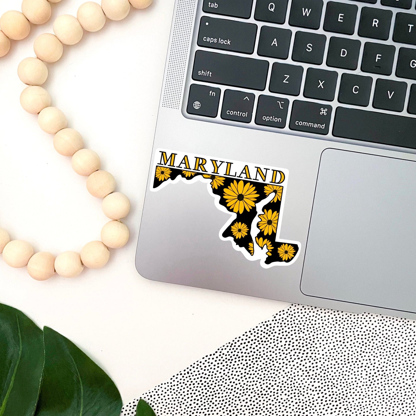 Maryland State Name Flower Sticker