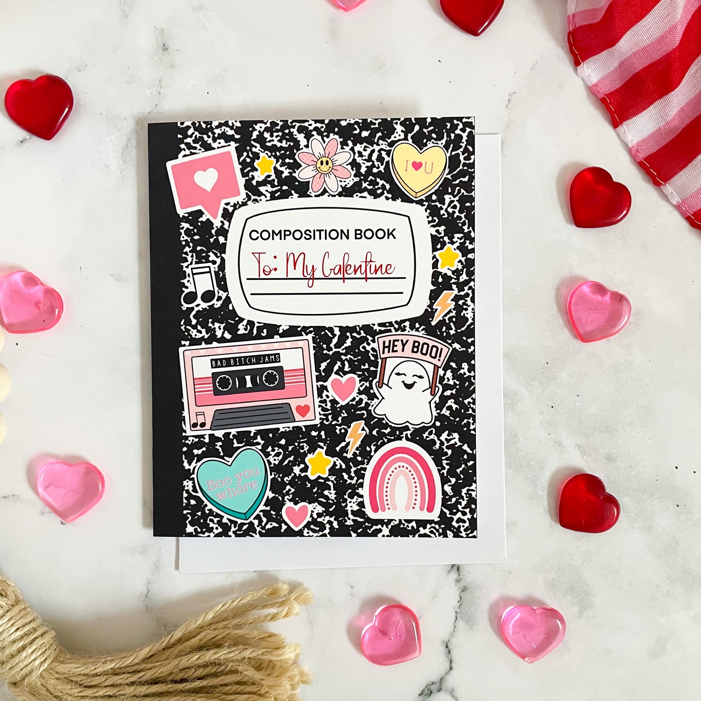 Galentine Composition Notebook Greeting Card