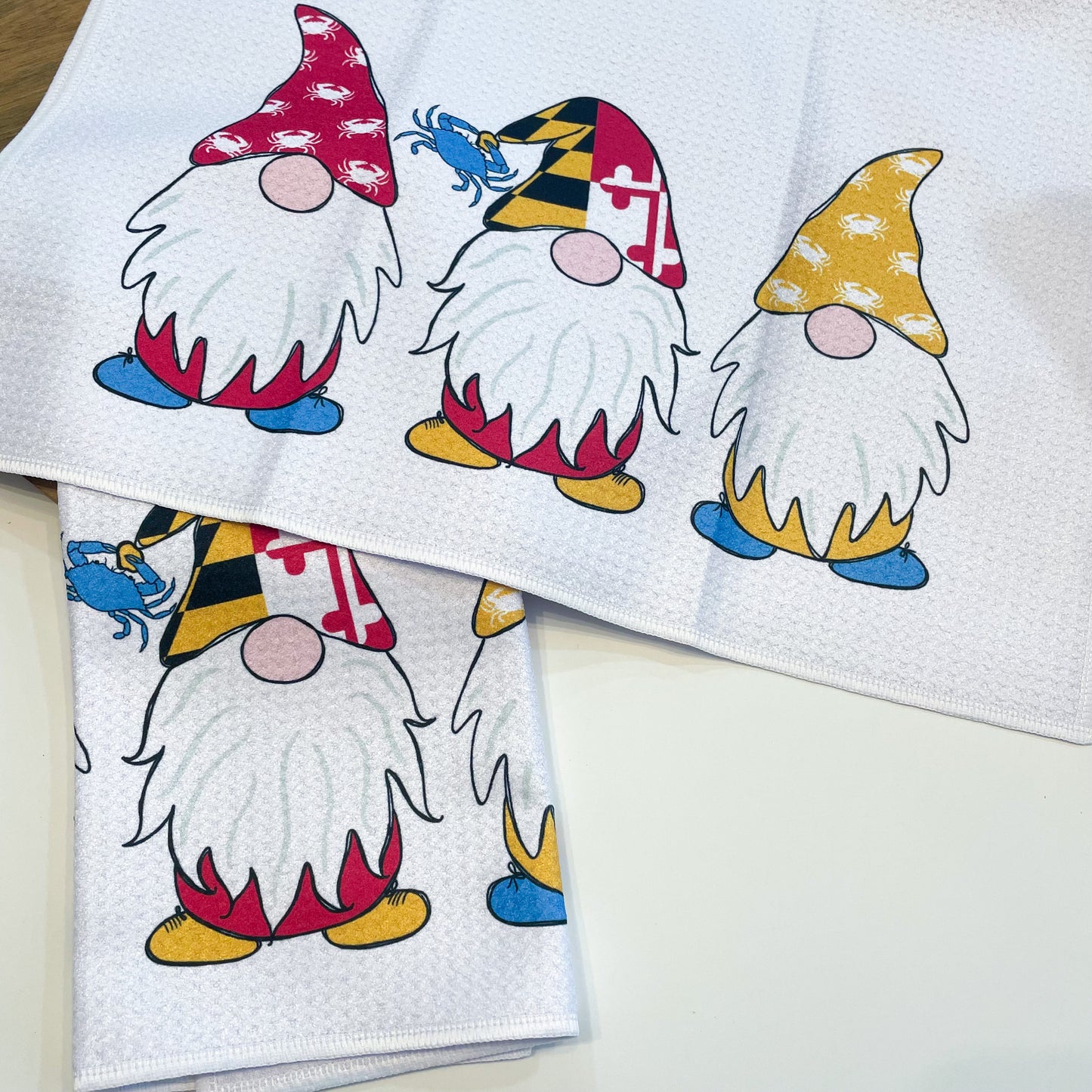 Maryland Garden Gnome Kitchen Waffle Towel
