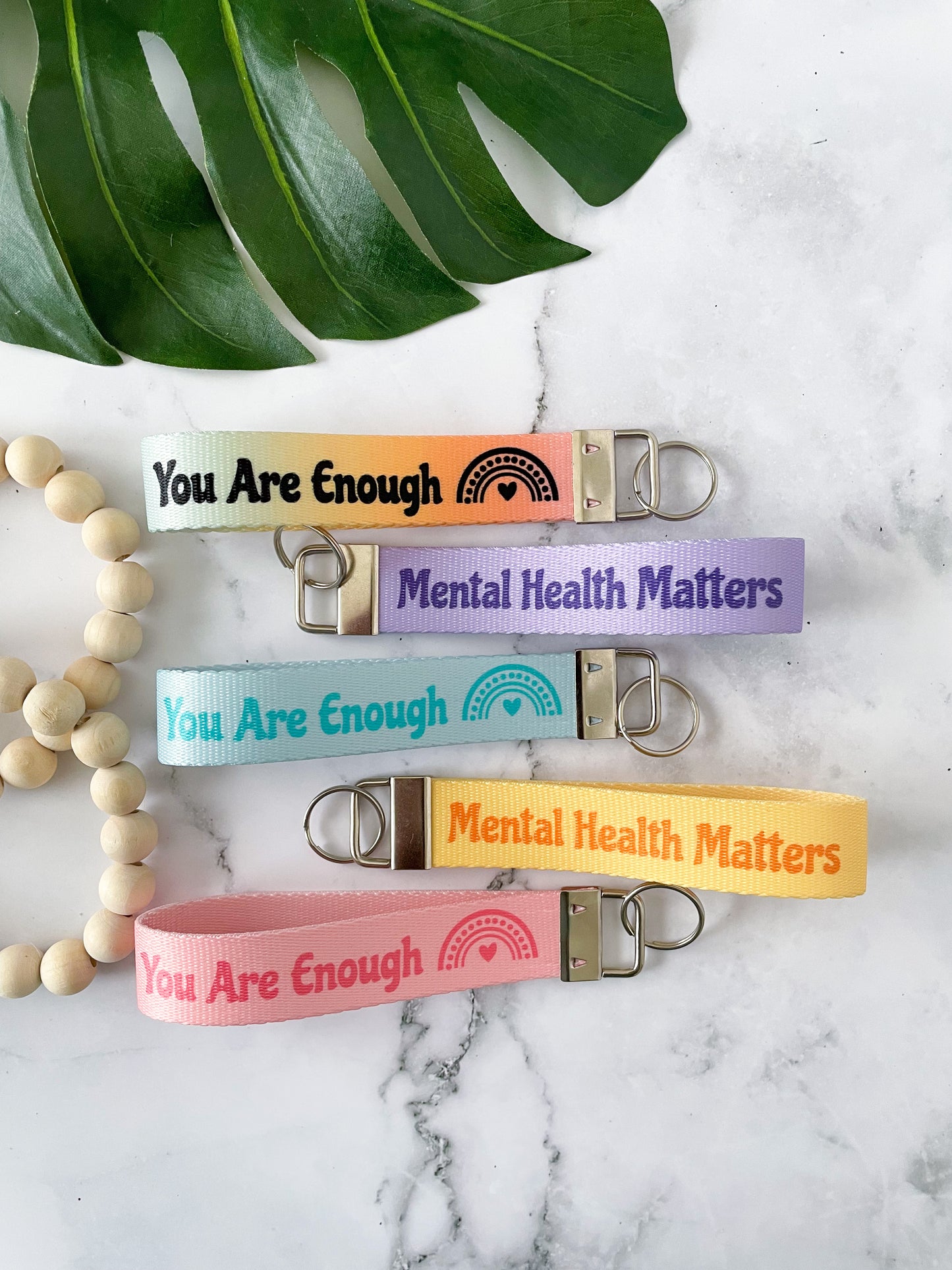 Mental Health Matters Nylon Wristlet Keychain