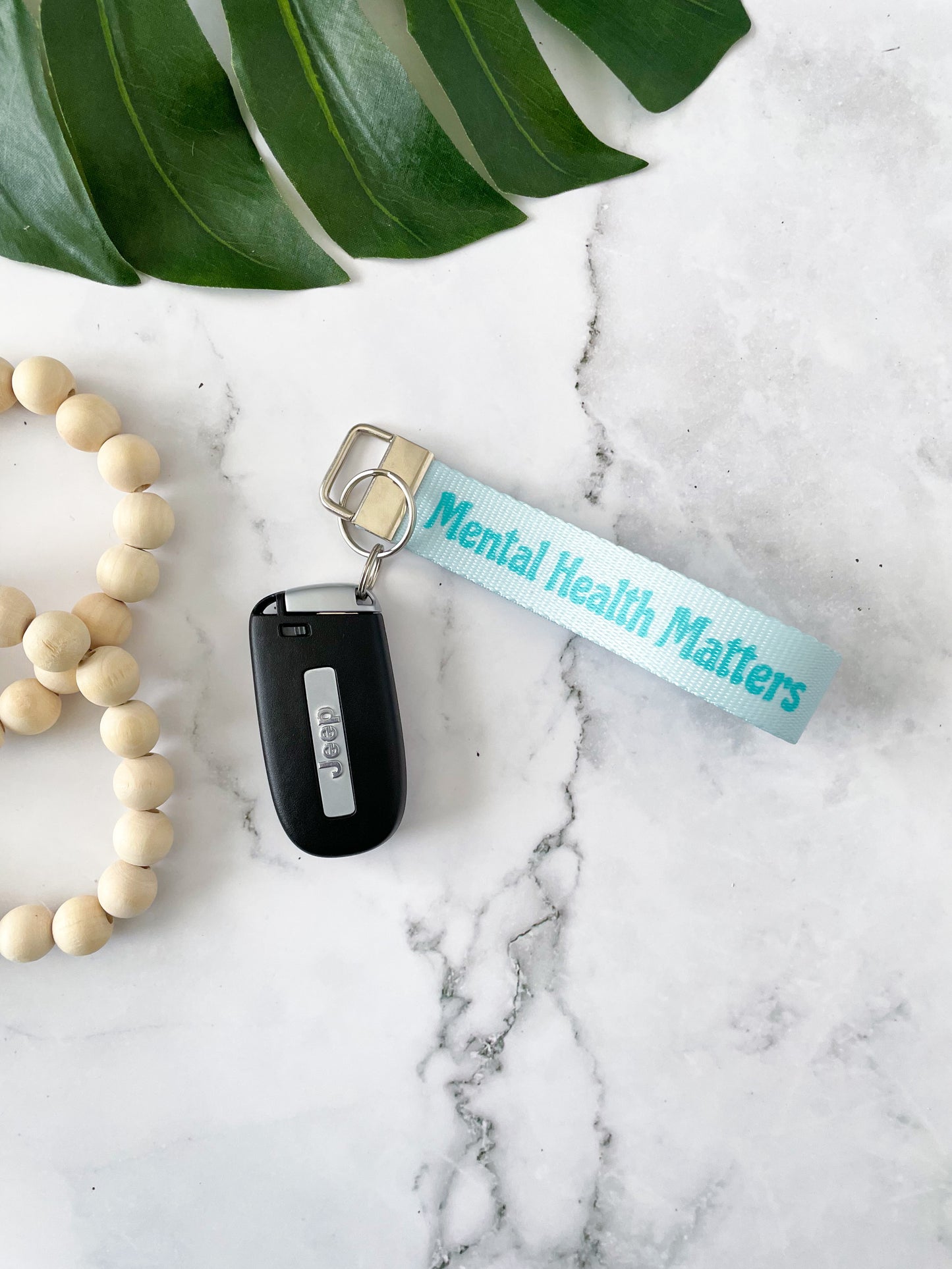 Mental Health Matters Nylon Wristlet Keychain