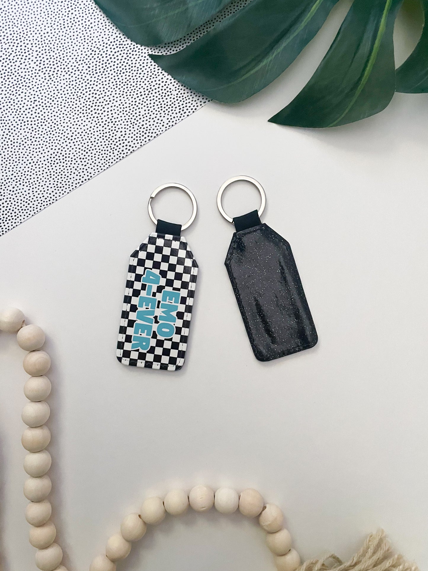 Emo 4-Ever Checkered Keychain