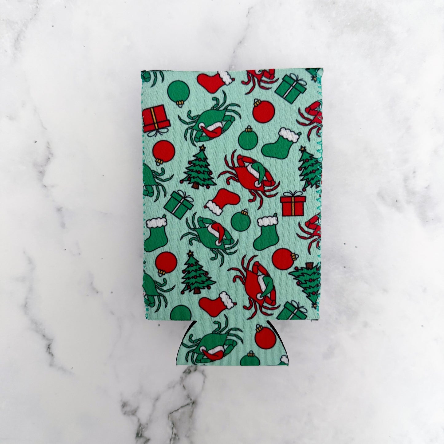 Christmas Crab Skinny Can Cooler