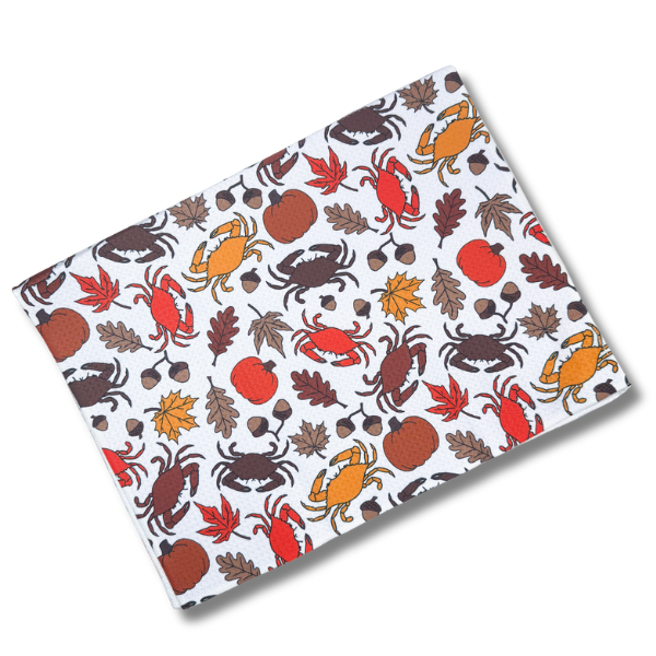 Autumn Maryland Crabs Kitchen Towel
