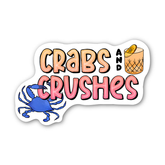Crabs and Crushes Sticker