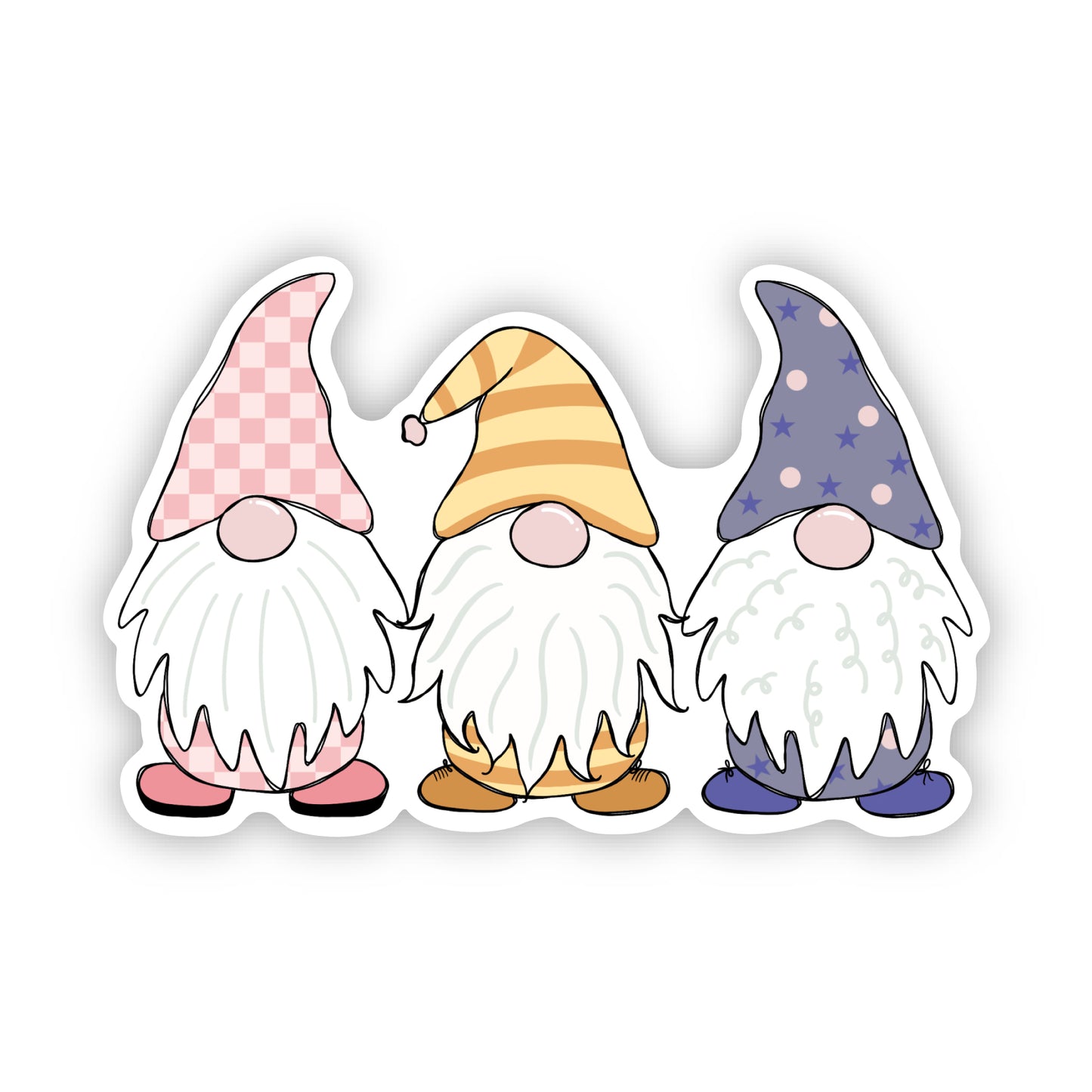 3 Garden Gnomes Sticker