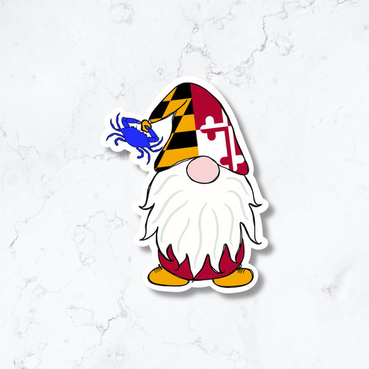 Maryland Garden Gnome Sticker 3"