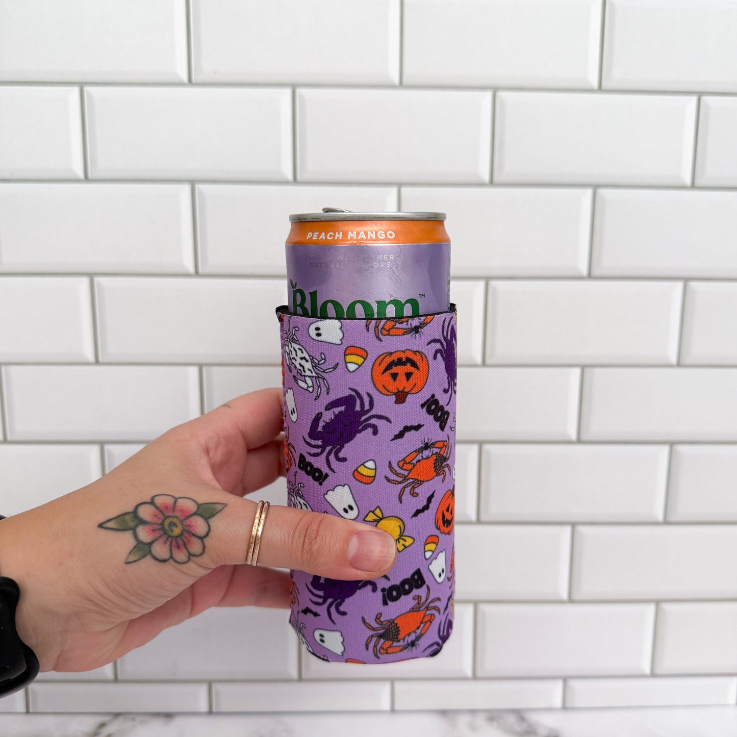 Halloween Crab Skinny Can Cooler