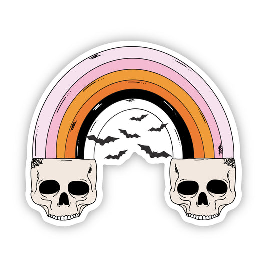 Halloween Skull Rainbow Sticker