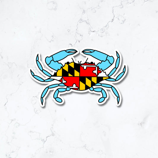 Maryland Crab Flag Sticker