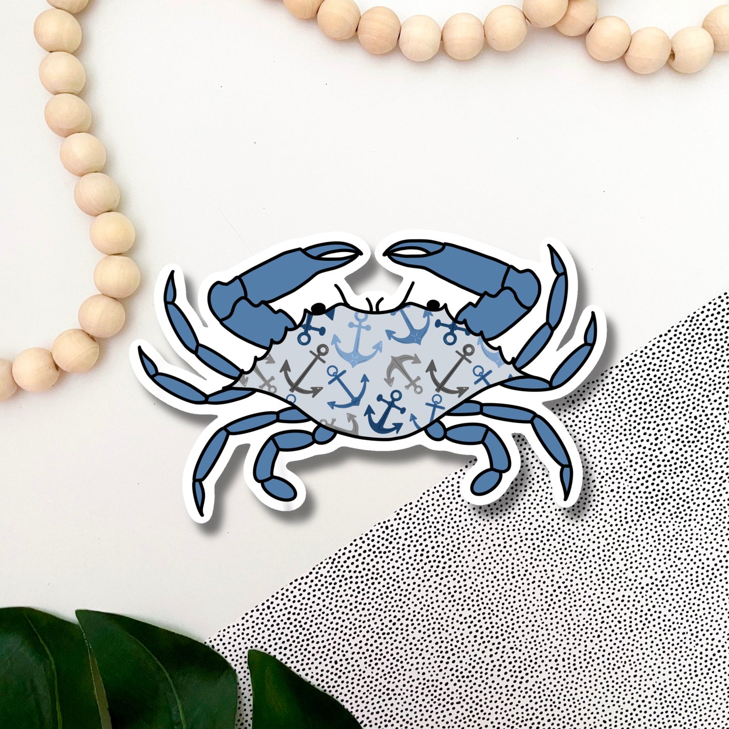 Maryland Nautical Anchor Crab Sticker