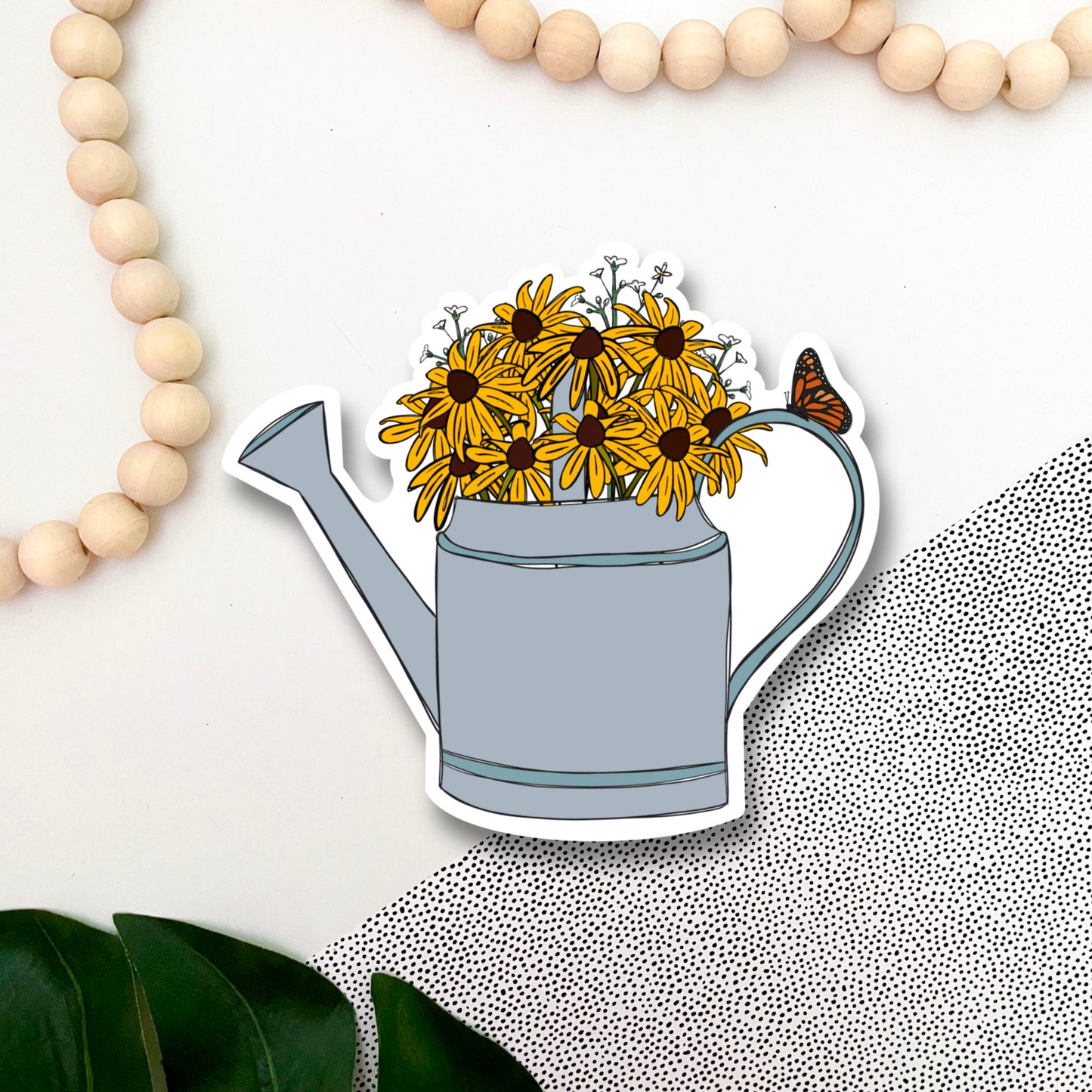 Black Eyed Susan Watering Can Sticker