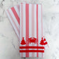 Red Christmas Crab Kitchen Dish Towel