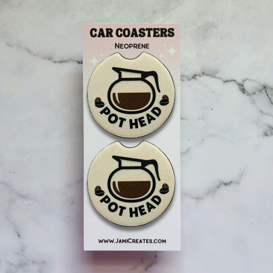 Pot Head Coffee Car Coasters