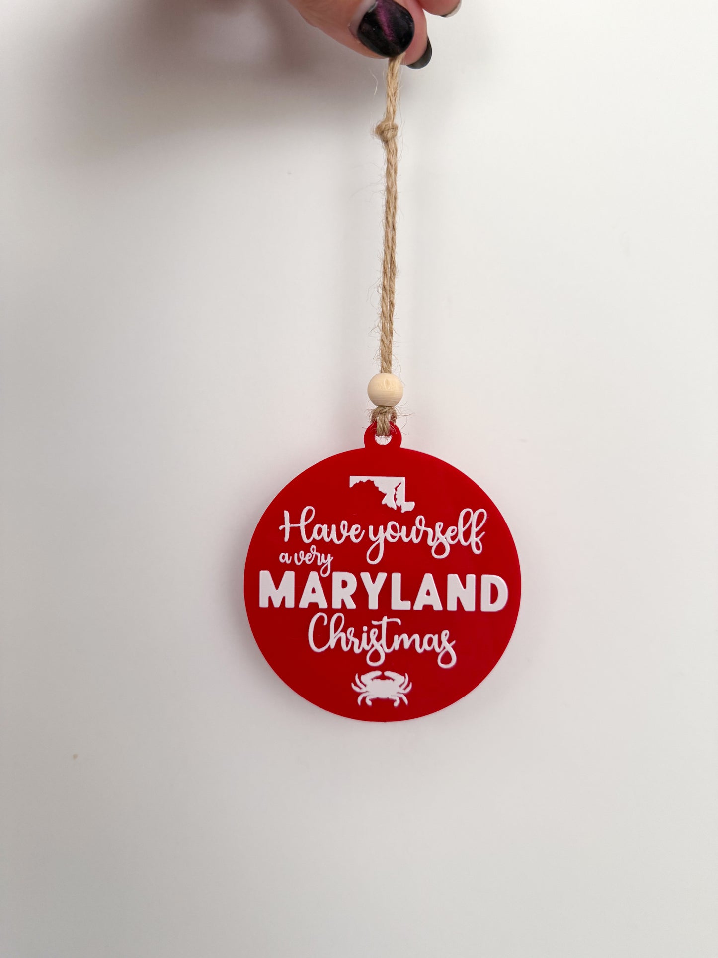 Have Yourself a Very Maryland Christmas Red Ornament