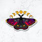 Celestial Moon Phase Moth Sticker