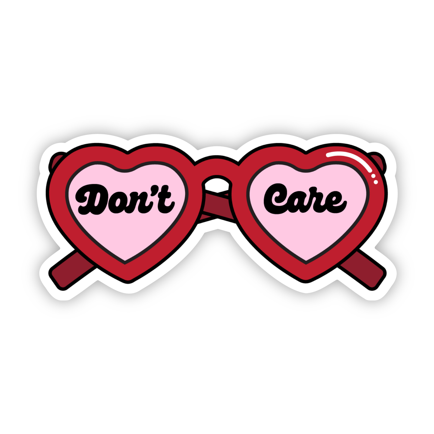 Don't Care Sunglasses Sticker
