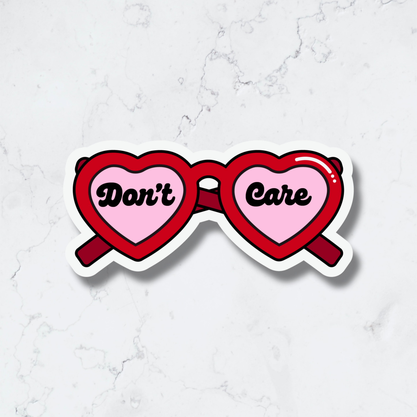 Don't Care Sunglasses Sticker