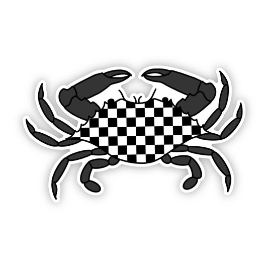 Black Checkered Crab Maryland Sticker