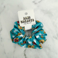 Turquoise Maryland Crab Flower Scrunchie