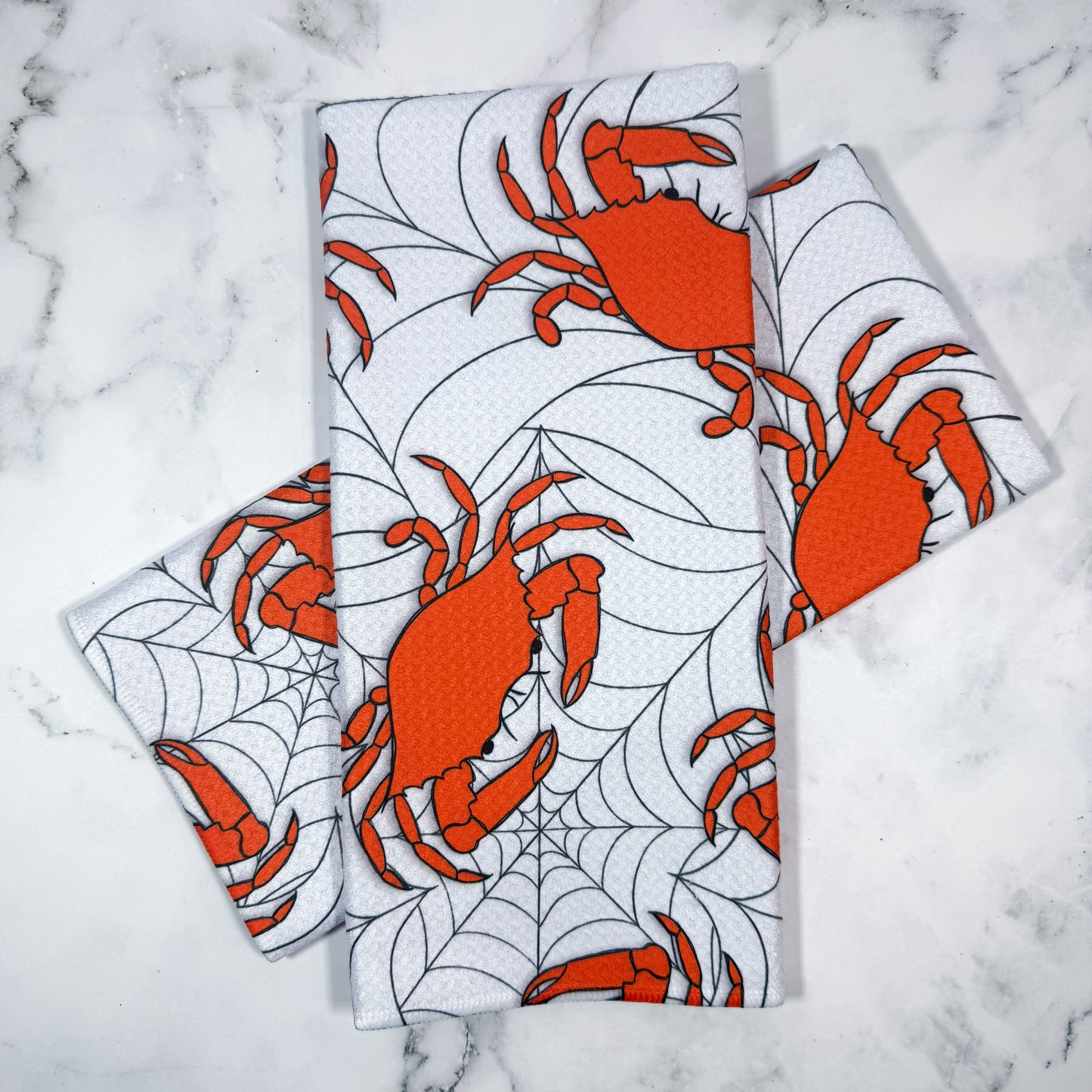 Spooky Maryland Crabs Kitchen Towel