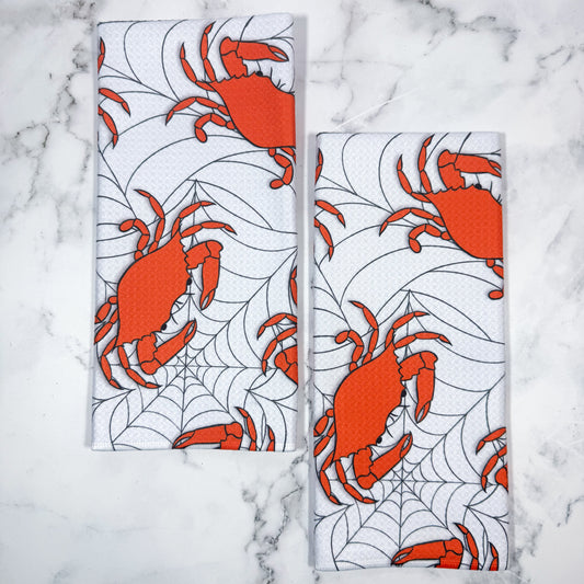 Spooky Maryland Crabs Kitchen Towel