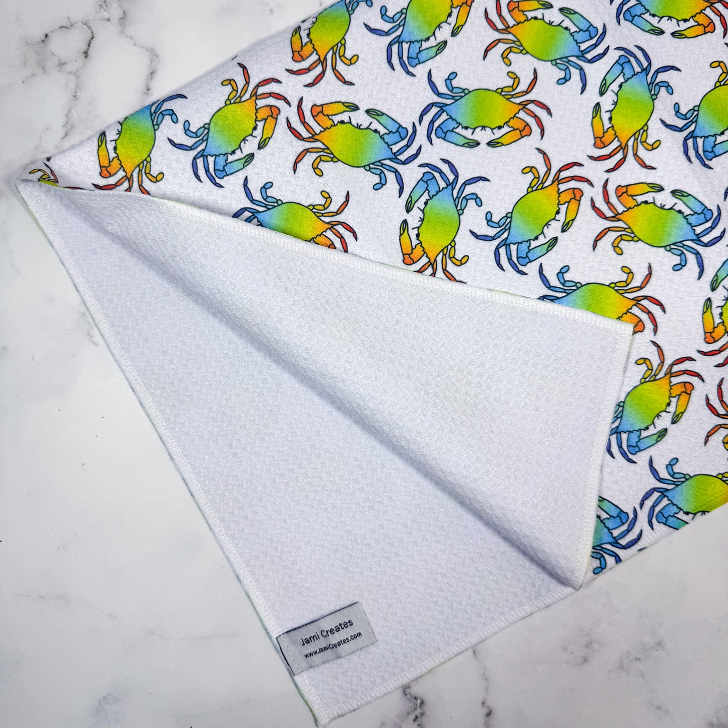 Rainbow Maryland Crabs Kitchen Towel