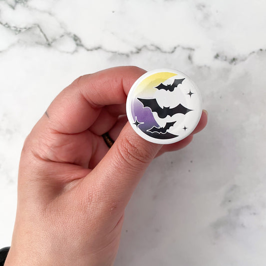 Nonbinary Pride Button / Badge (Buy 4 Get 1 FREE)