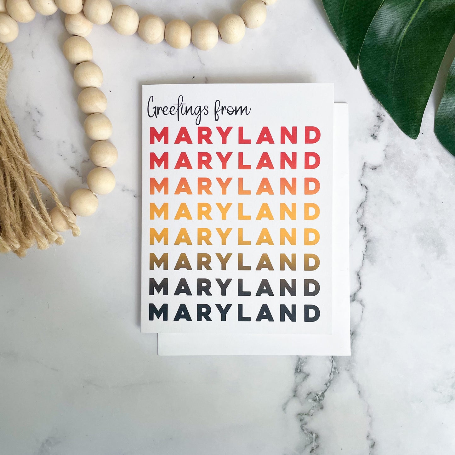 Greetings From Maryland Greeting Card