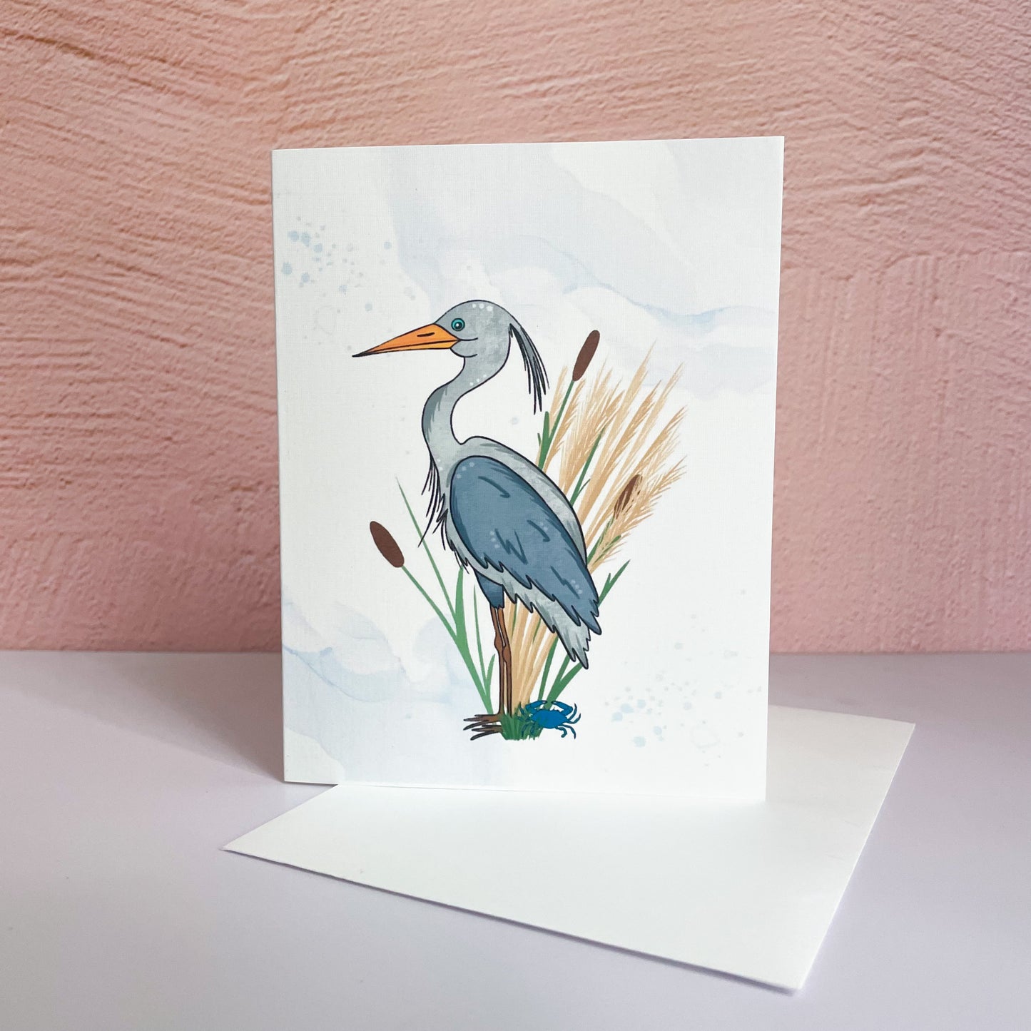 Blue Heron Greeting Card