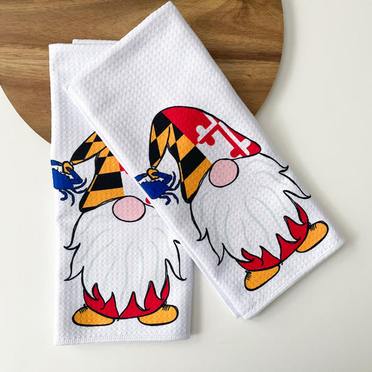 Single Maryland Gnome Waffle Towel