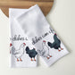 Cluck Off Chicken Kitchen Pun Waffle Towel