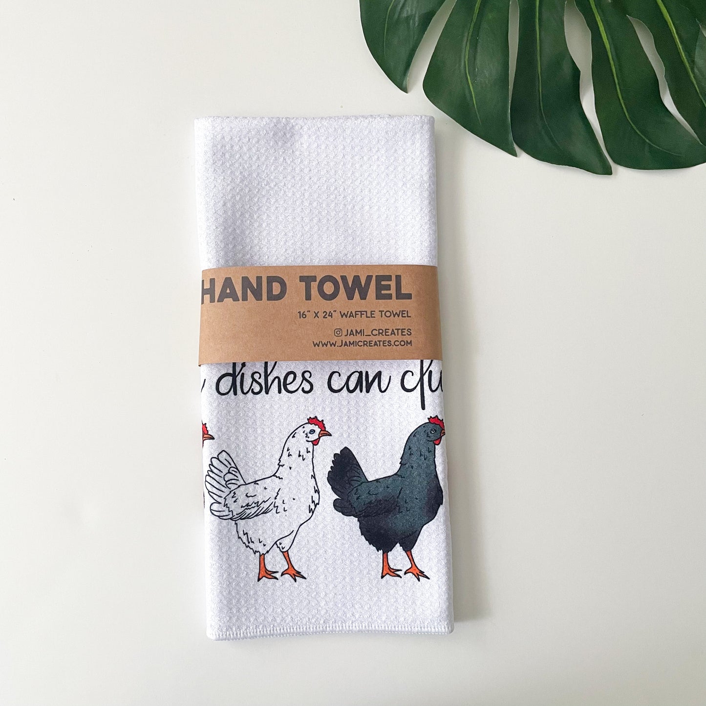 Cluck Off Chicken Kitchen Pun Waffle Towel