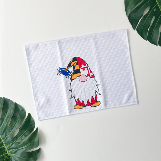 Single Maryland Gnome Waffle Towel