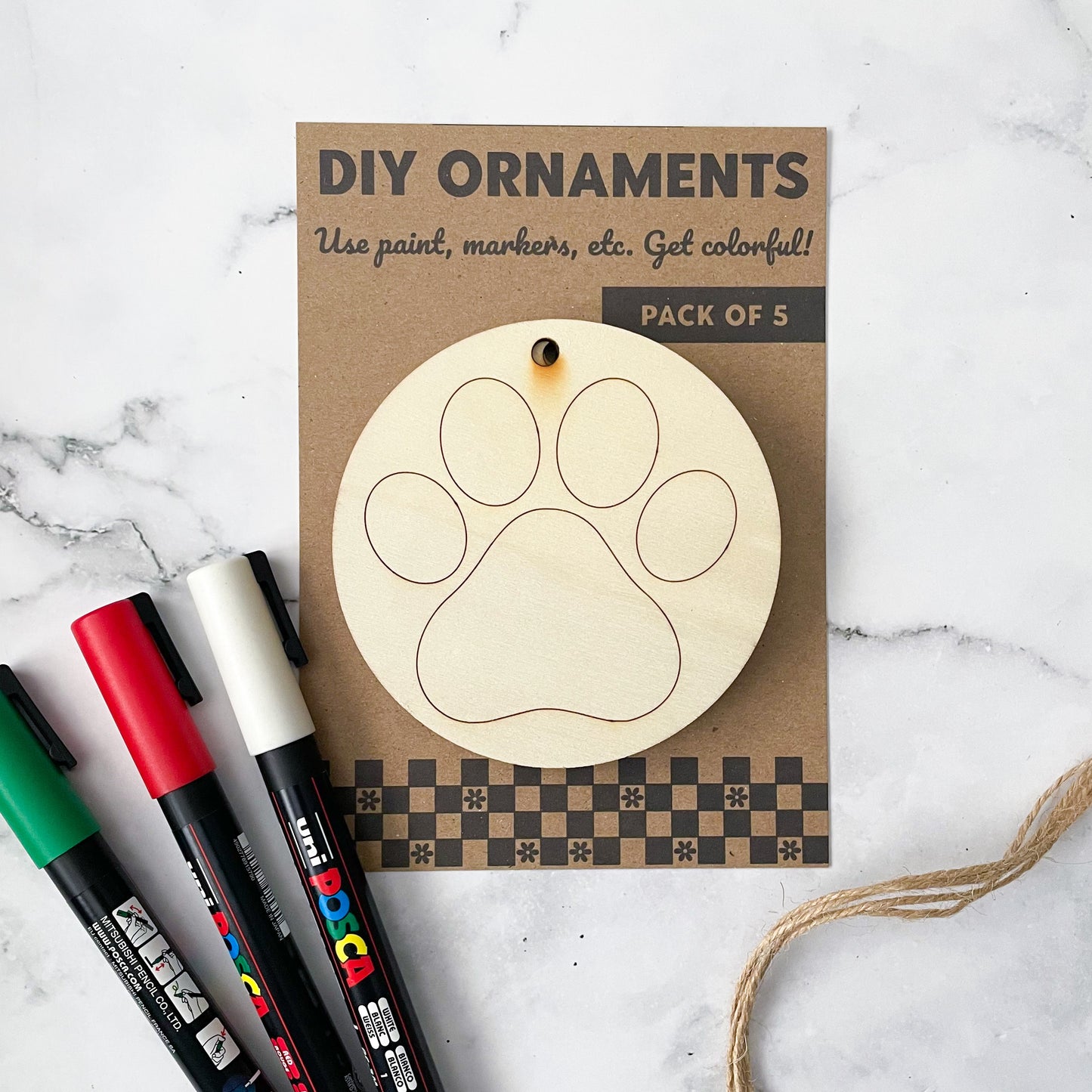 Dog Paw DIY Holiday Ornament