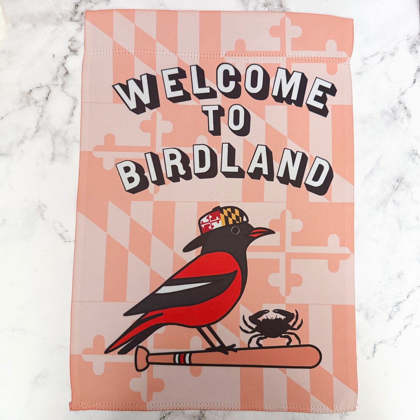 Welcome to Birdland Orioles Garden Flag