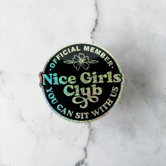 Nice Girls Club Glitter Sticker