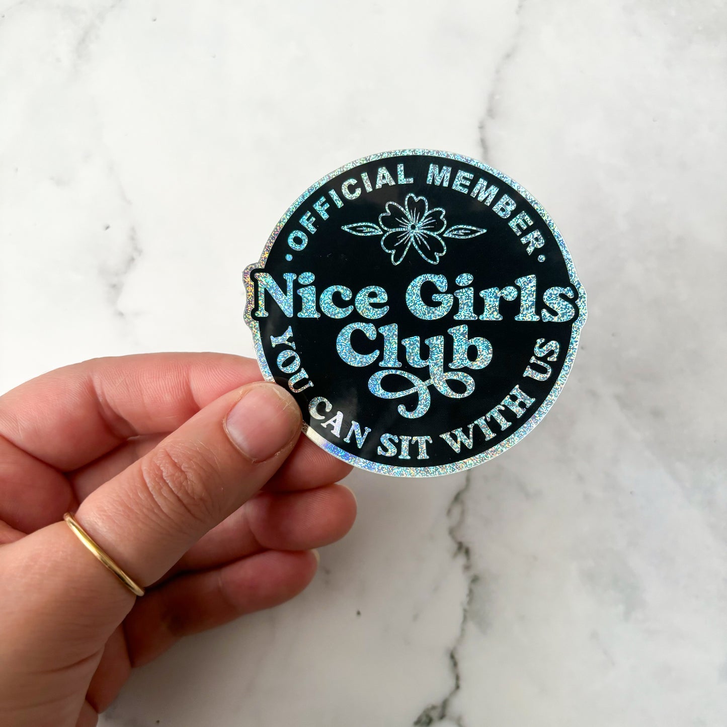 Nice Girls Club Glitter Sticker