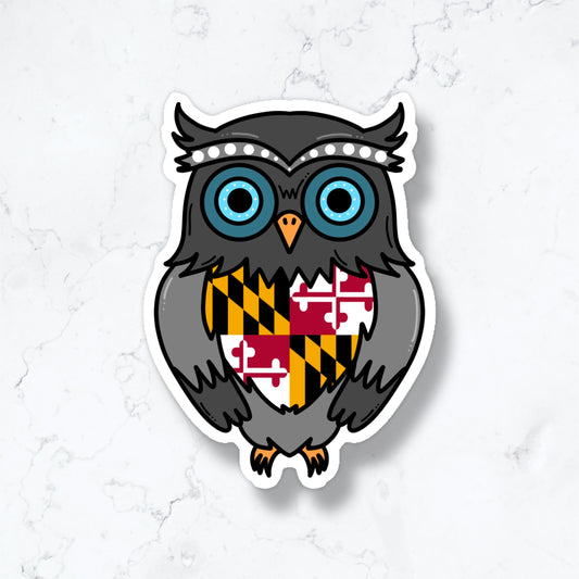 Maryland Owl Sticker