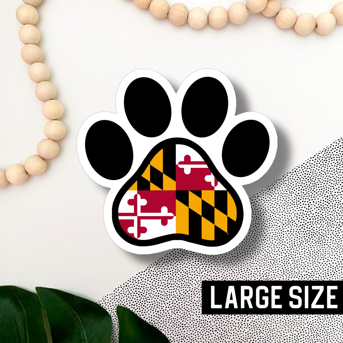 Maryland Dog Paw 4.5" Sticker