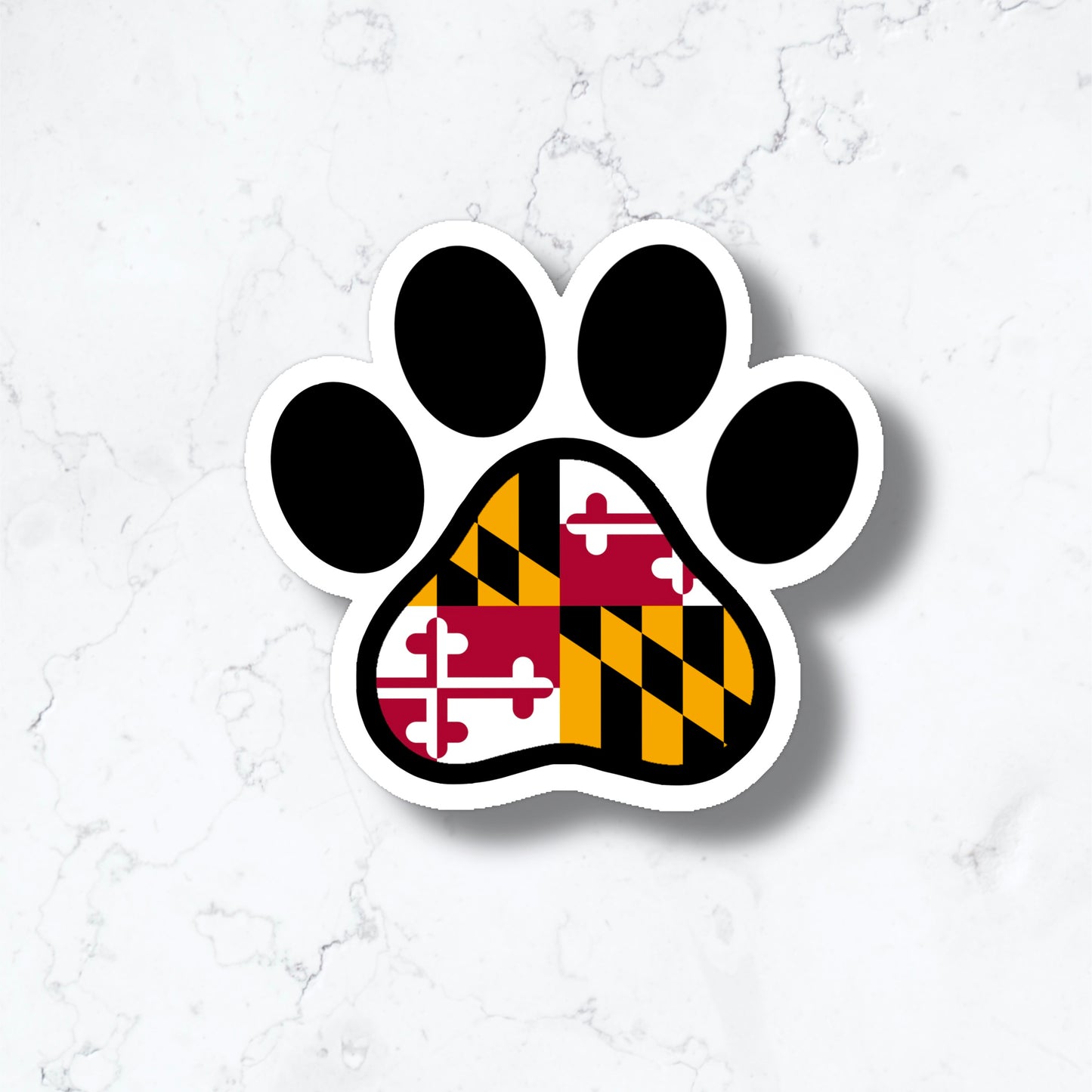 Maryland Dog Paw Sticker