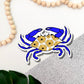 Blue Maryland Crab Black Eyed Susan Flower Sticker