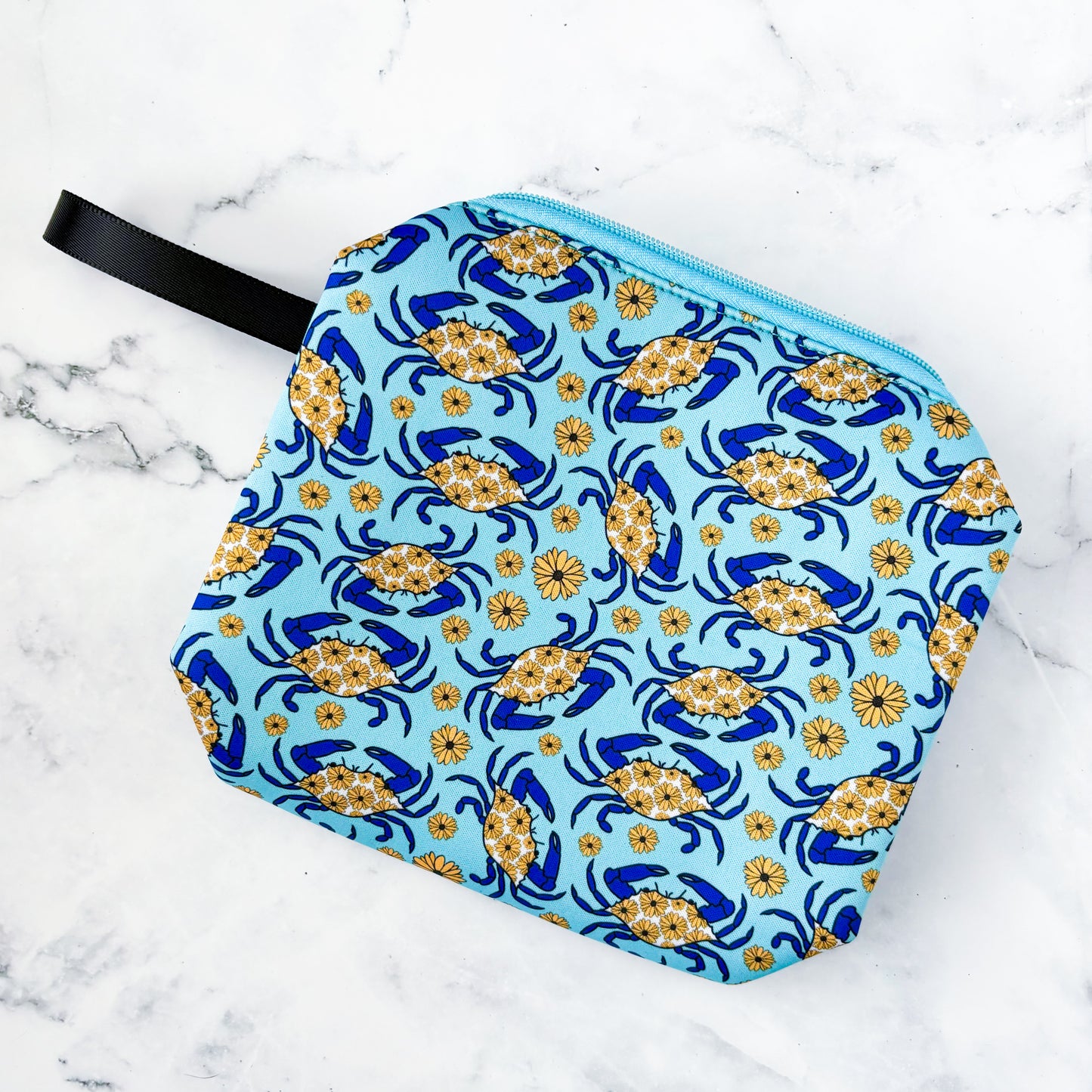 Maryland Blue Crab Neoprene Travel Toiletry Bag