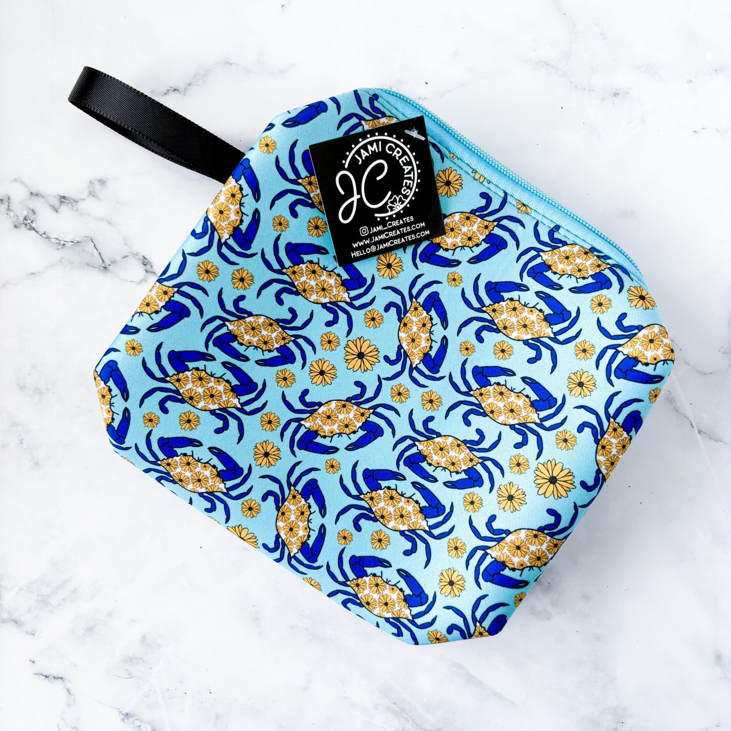 Maryland Blue Crab Neoprene Travel Toiletry Bag